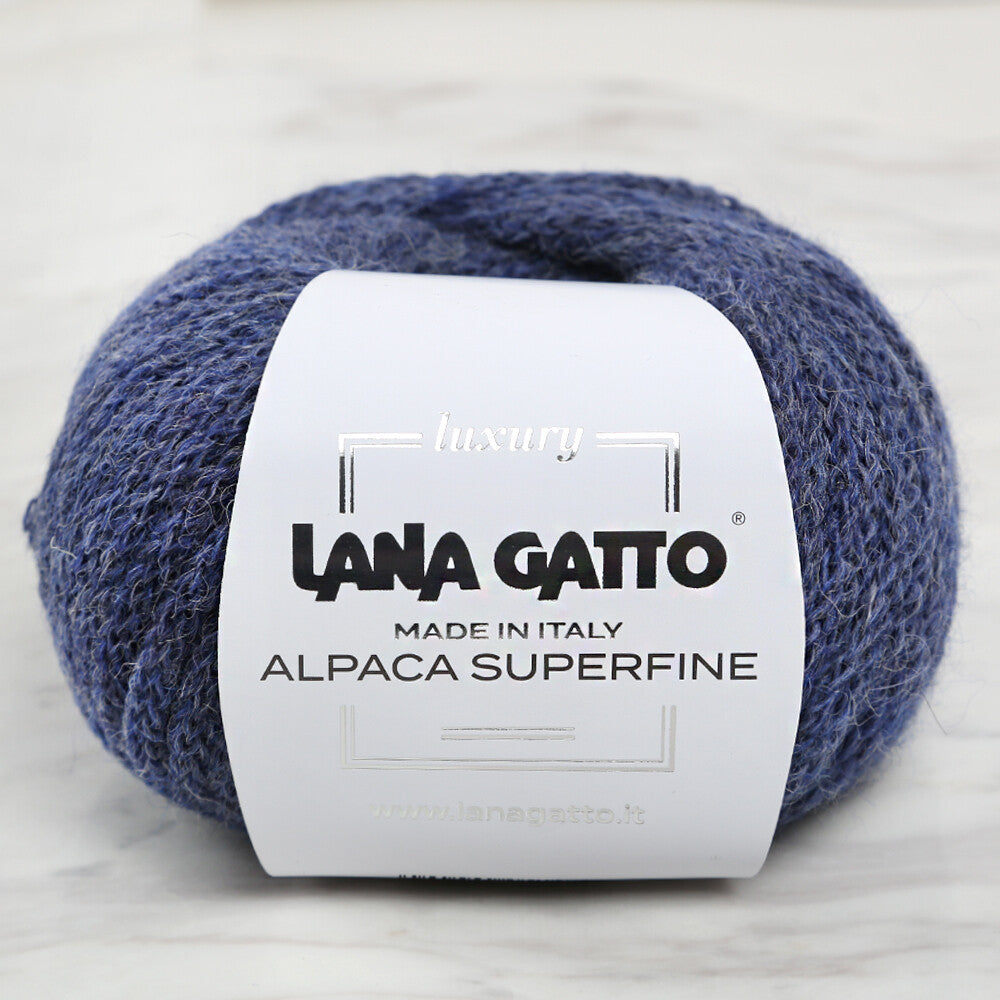 LANA GATTO ALPACA SUPERFINE Mavi El Örgü İpi - 8138
